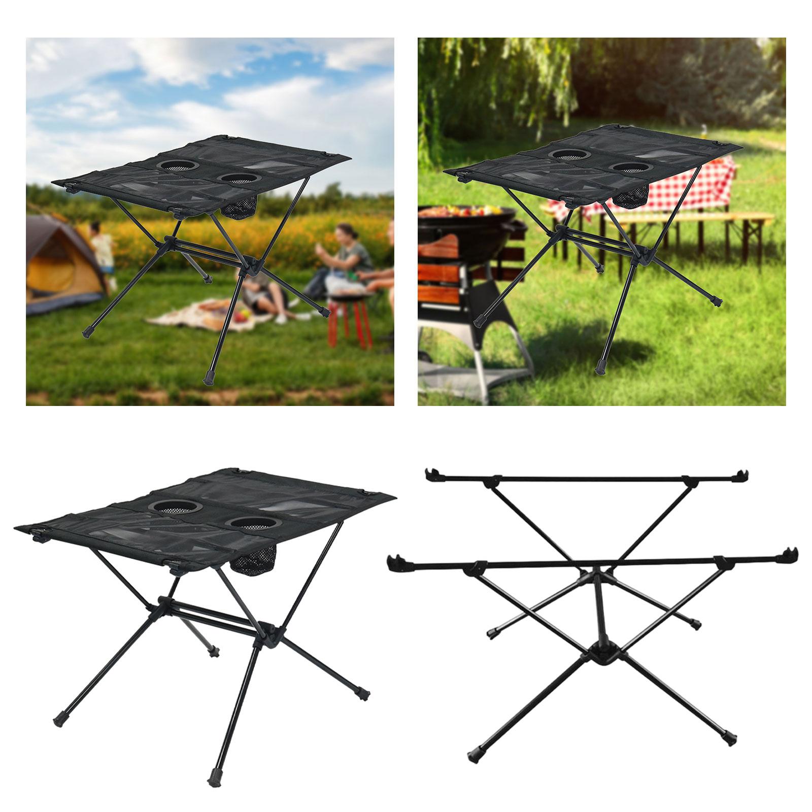 Folding Camping Table Portable Desk with Storage Bag Desk Rack Furniture Retractable for Backyard Outdoor BBQ Picnic Garden