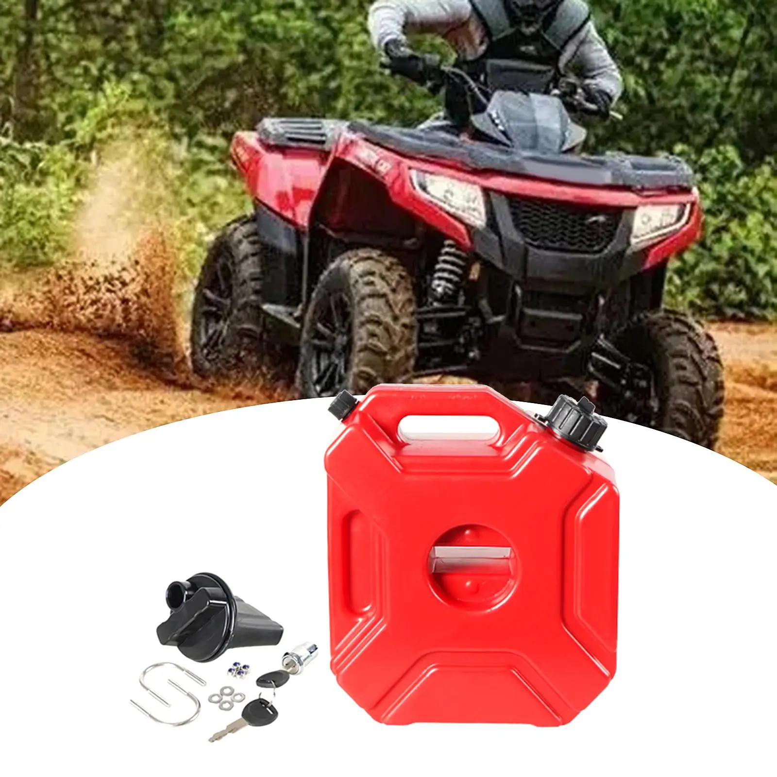 Gas Fuel Petrol Tank 5L Convenient Installation Fuel Tank Cans Spare Spare Container for Moto Long Service Life Accessories