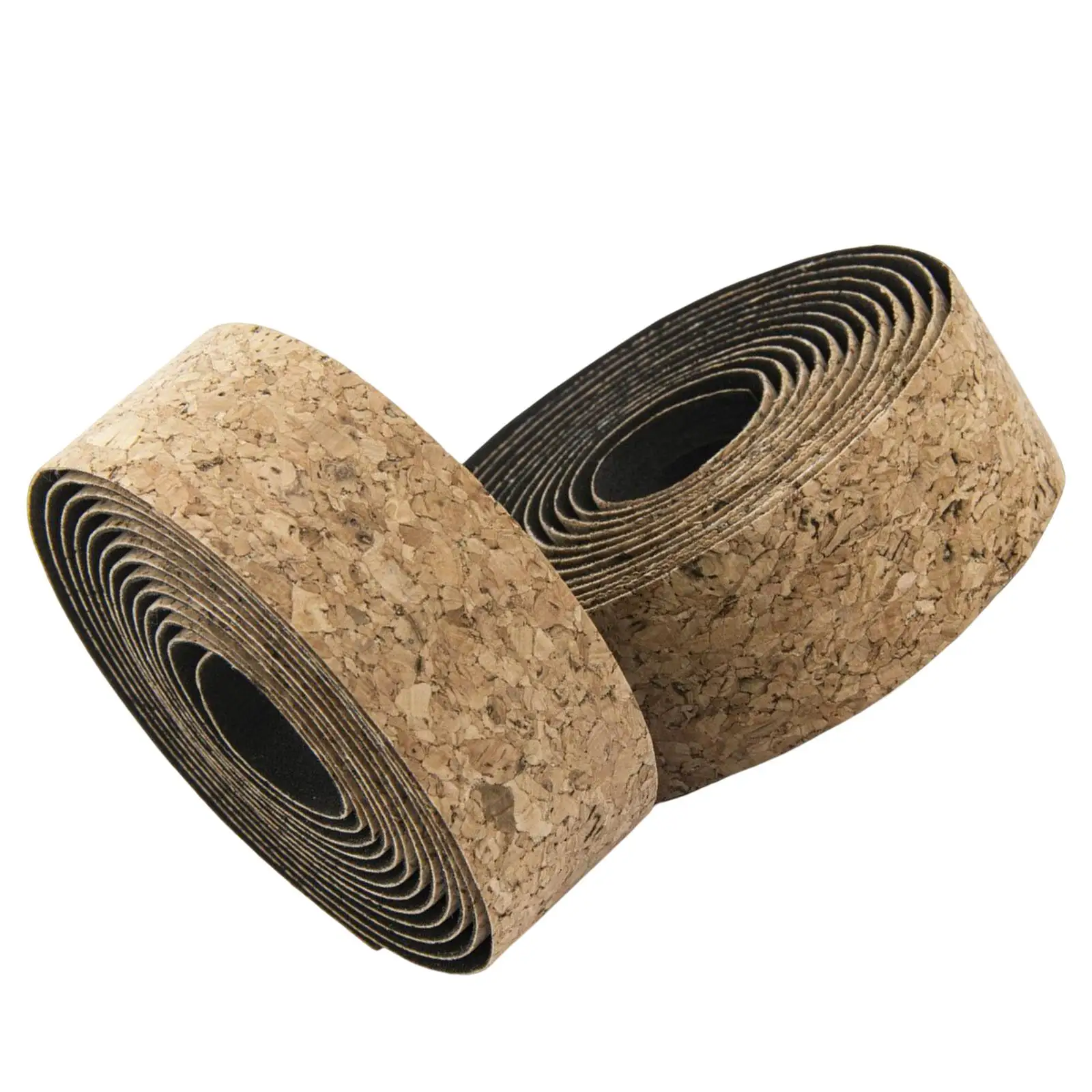 Bicycle Bar Tape Adhesive Back with Bar Plugs Cork Tape Wood Chips Texture Non