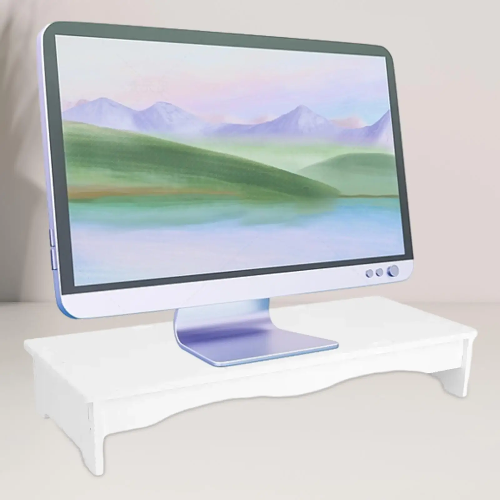 Monitor Stand Riser Universal Multipurpose Durable Ergonomic Wooden TV PC Screen Printer Laptop Riser for Desk Office Study Home