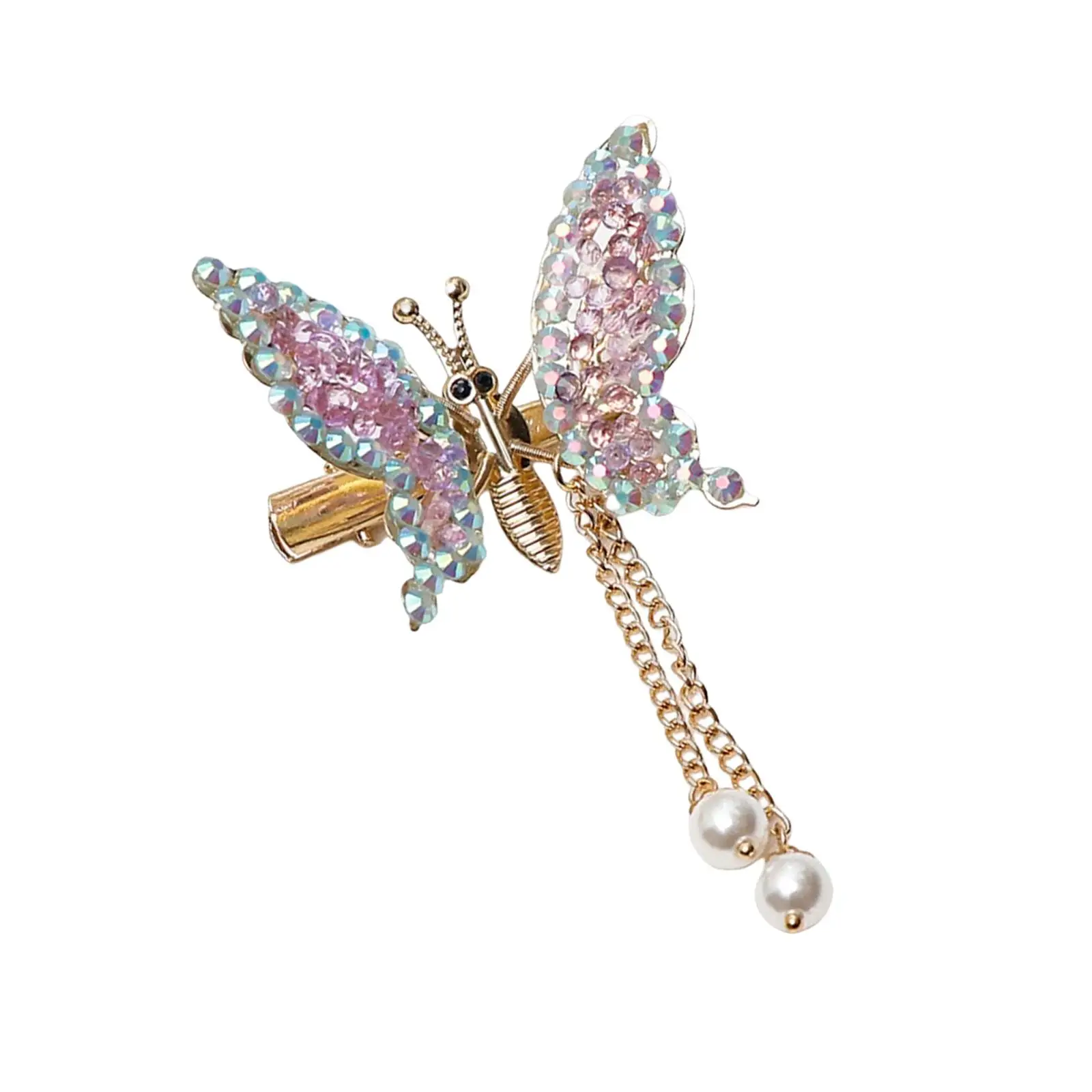 Cute Butterfly Hair Clips Hairpin Bangs Clip Tassel Barrettes Bride Headpiece for Women Girls