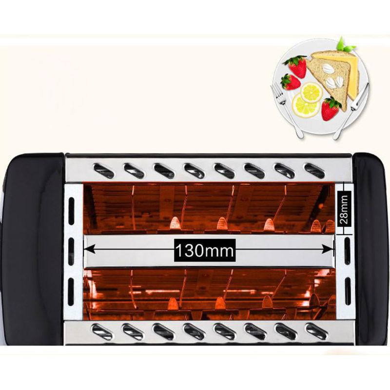 Title 2, 2 Slice Toaster Wide Slot Toaster Baking Bread ...