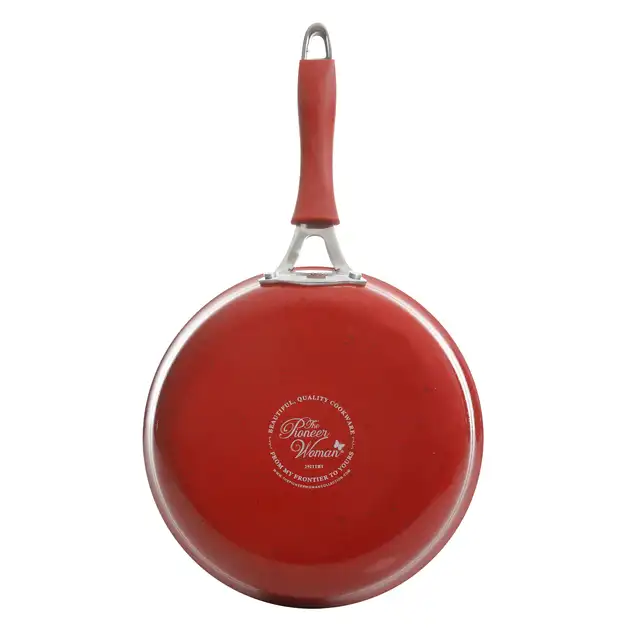 The Pioneer Woman Timeless Beauty Aluminum Red 10-Inch Frying Pan