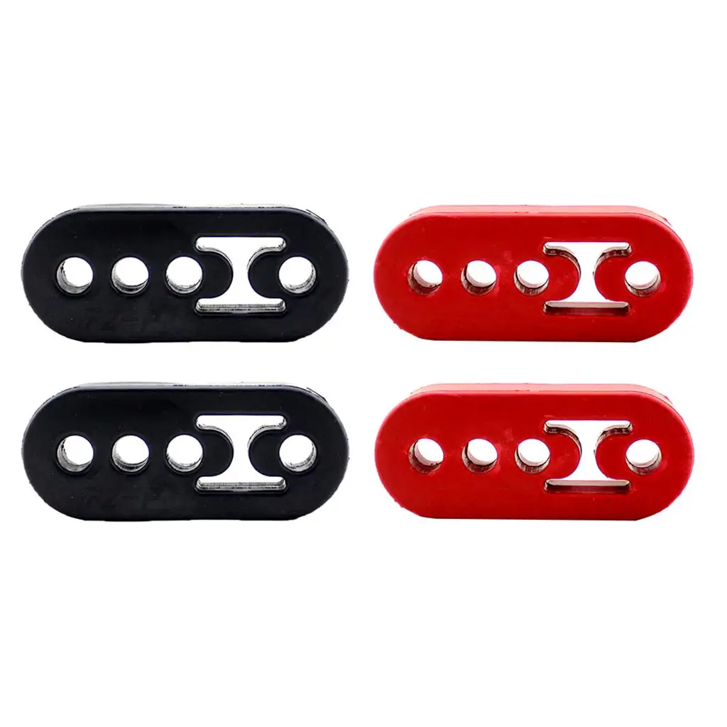4Pcs 4 Hole Exhaust Hanger  Rubber Insulator, Universal Shock Absorbent Replacement Support Bracket for Car Vehicles, 