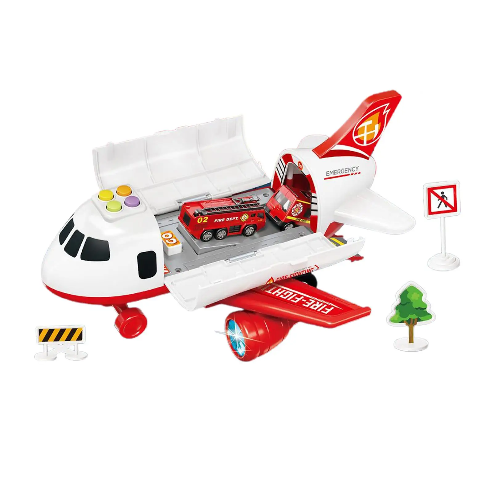Simulation Inertial Kids Airplane Toys Set Early Education Toys 28x31x15cm