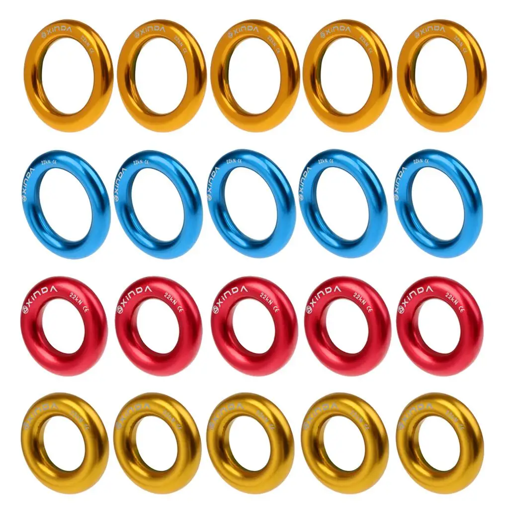 5Pcs  Bail-Out Rappel Ring  Climbing Rope Retriever Friction Saver