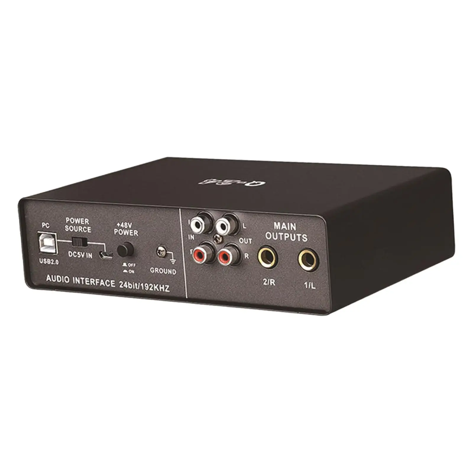 USB 2.0 Audio Interface with 48V Phantom Power 24Bit Computer Recording Equipment for PC Streaming
