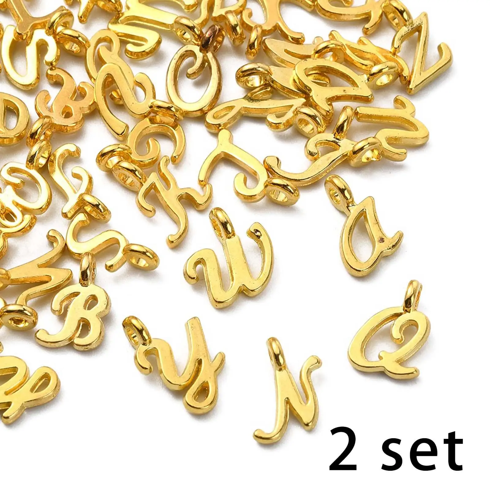 26Pcs Alphabet Pendant Charms A-Z Handmade Letter Charms for Jewelry Making Earring Bracelet Necklace DIY Craft