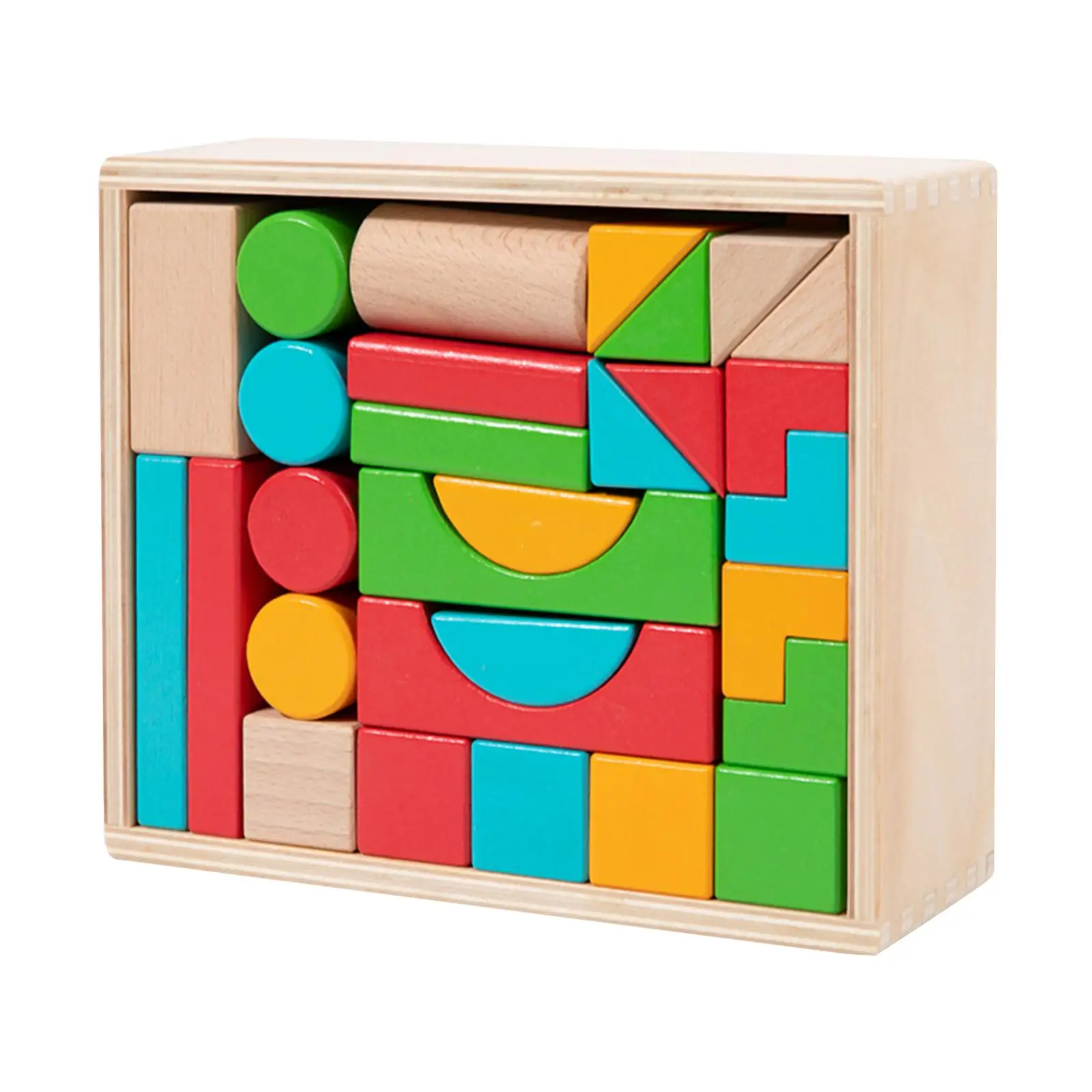 Assembly Game Colorful Geometric Shapes for Teaching Classroom Manipulatives