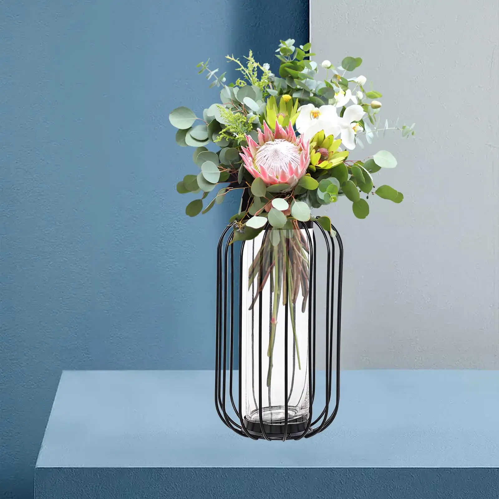 Nordic Flower Vase Glass Hydroponic Holder Desktop for Home Wedding Decor