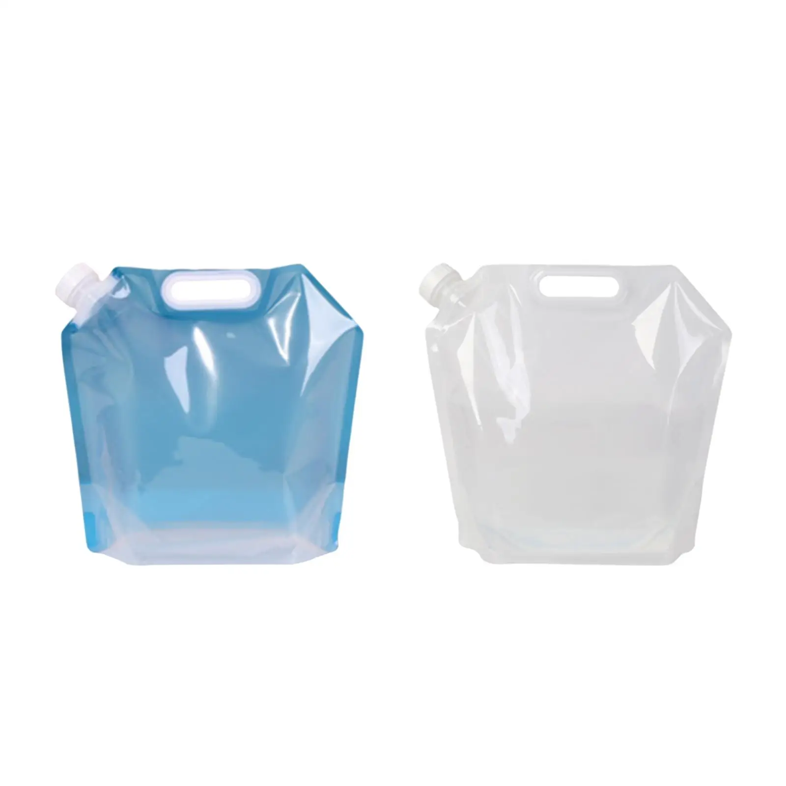 Outdoor Folding Water Bag Carrier 5 Liters Outdoor Drinking Tool Easily Fill and Pour Out 32.5x30cm Leak Proof with Handle