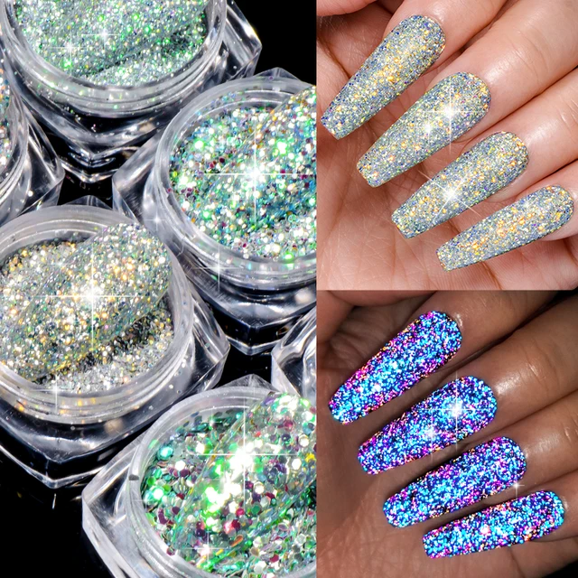 6400pcs Nail Art Rhinestones Nail Crystal Gems Nail Diamonds, Gold Silver  Nail Art Studs Colorful Nail Sequins… – PixelPiece