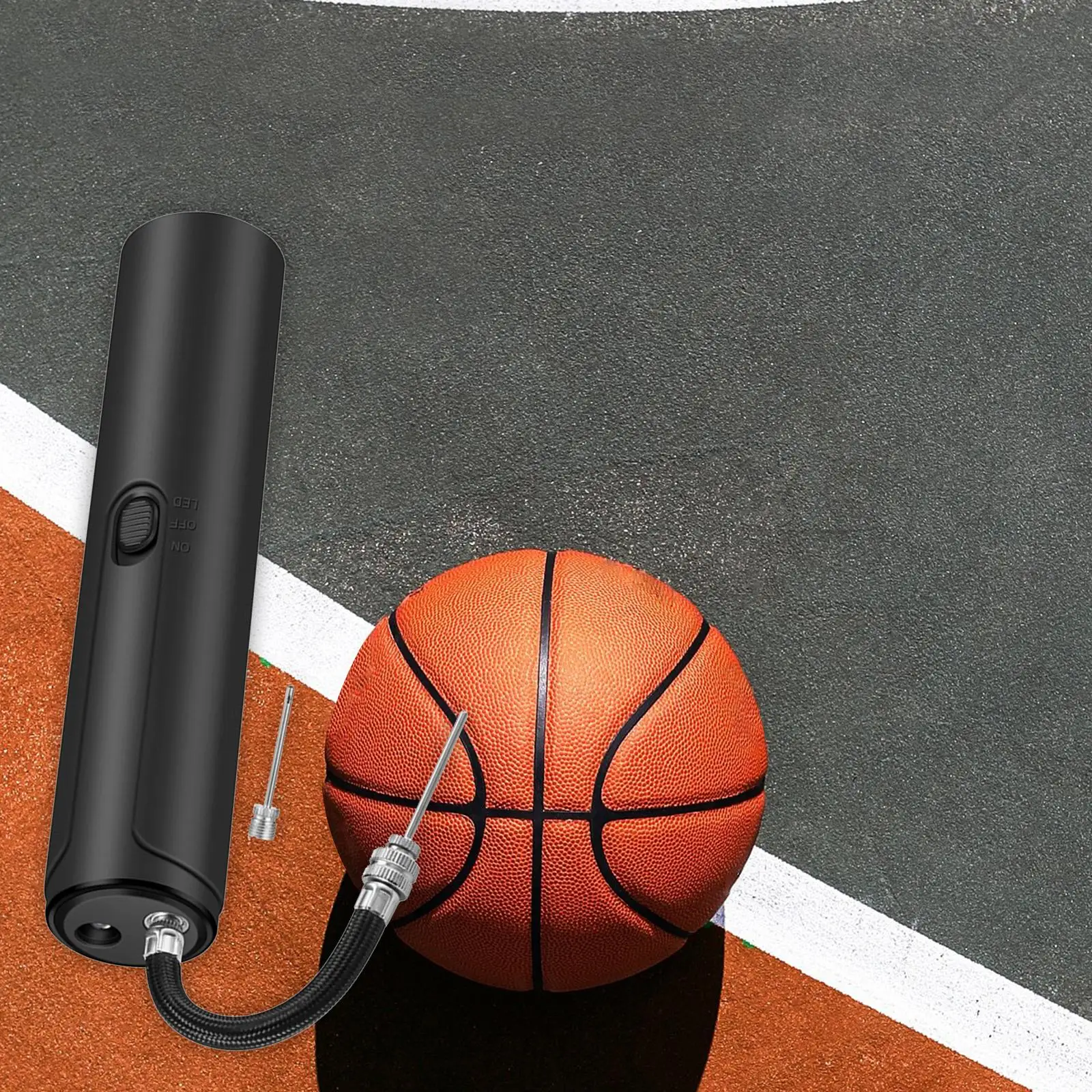 Electric Ball Pump Durable Fast Inflation with Accessories Bike Inflator for Sports Balls Basketball Rugby Ball Volleyball Toys