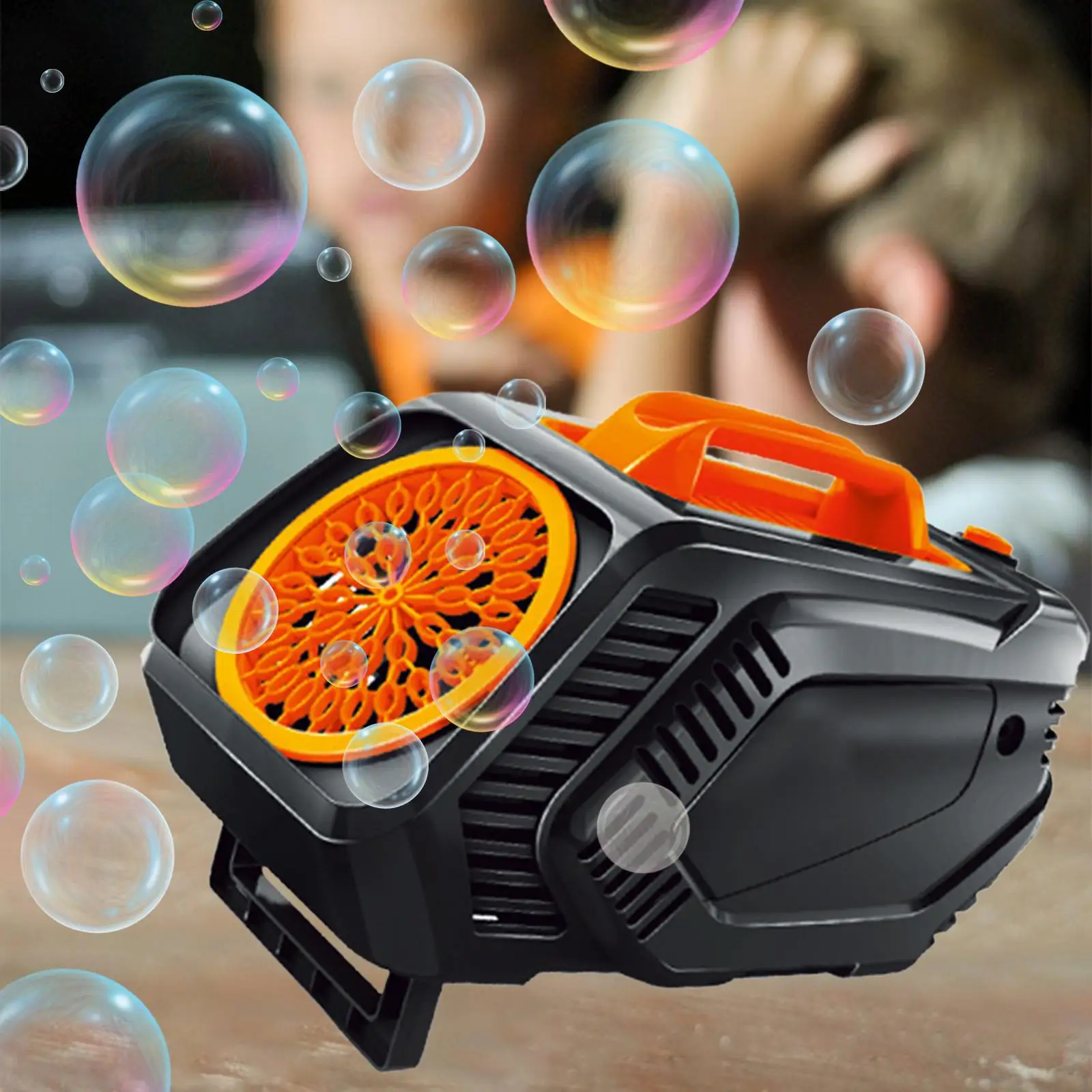 Electric Bubble Maker Machine Bubble Making Toy Bubble Blower with Handle for Party Supplies Outdoor Summer Christmas Toddlers