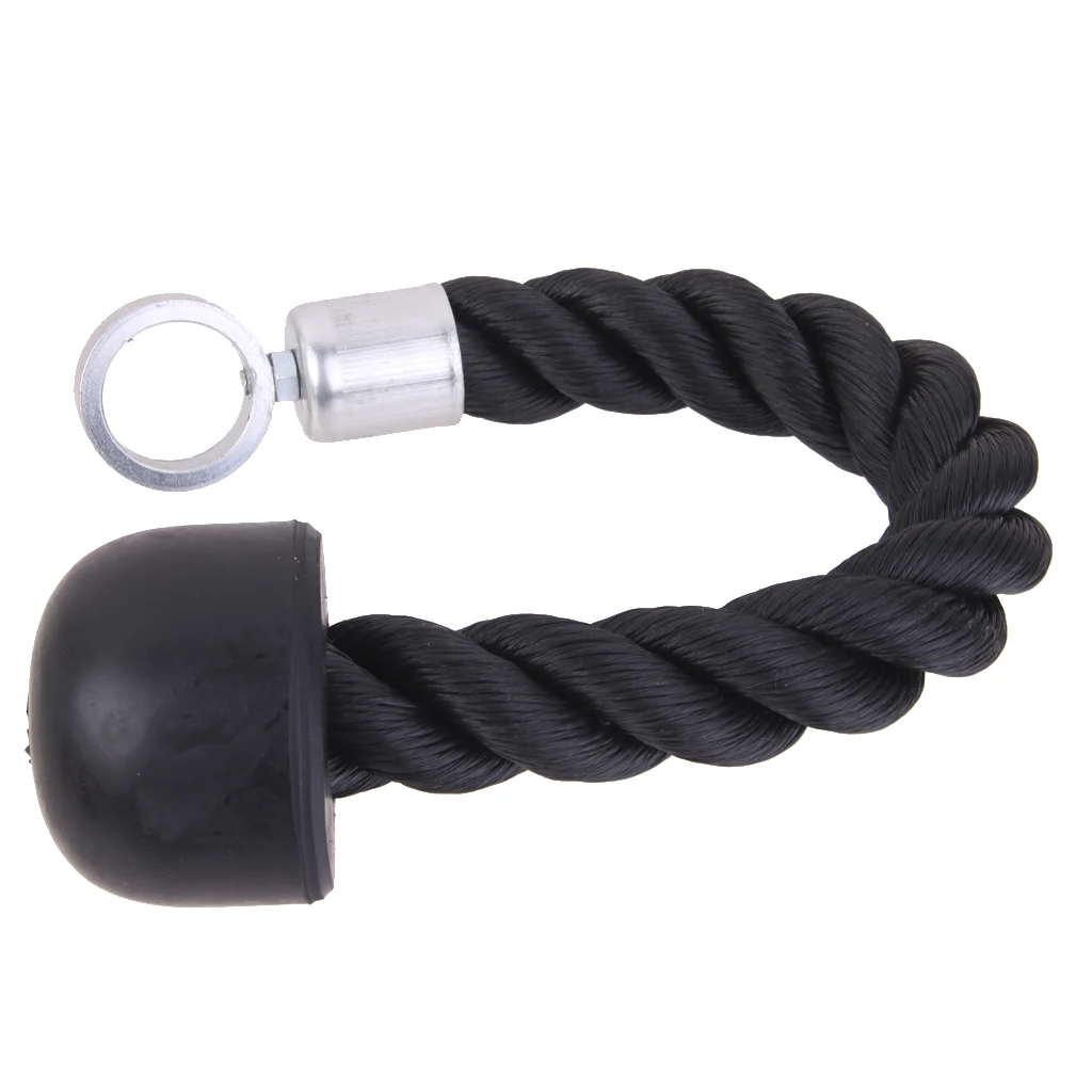Heavy Duty Tricep Rope Attachment Bodybuilding Rubber End Cable Gym Exercise