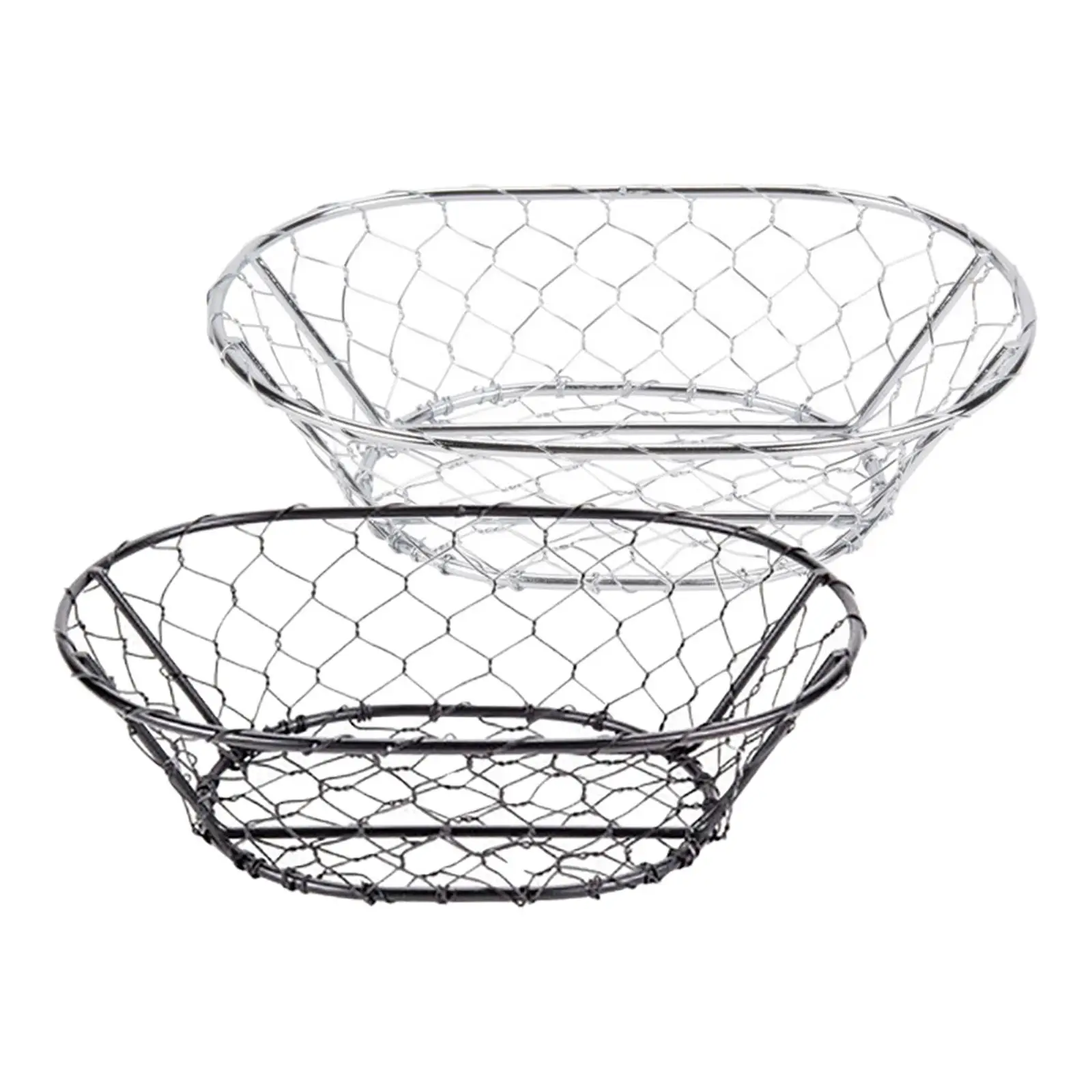 Creative Wire Basket Fruit Basket for Home Kitchen Countertop Metal Mesh Wire Egg Storage Basket