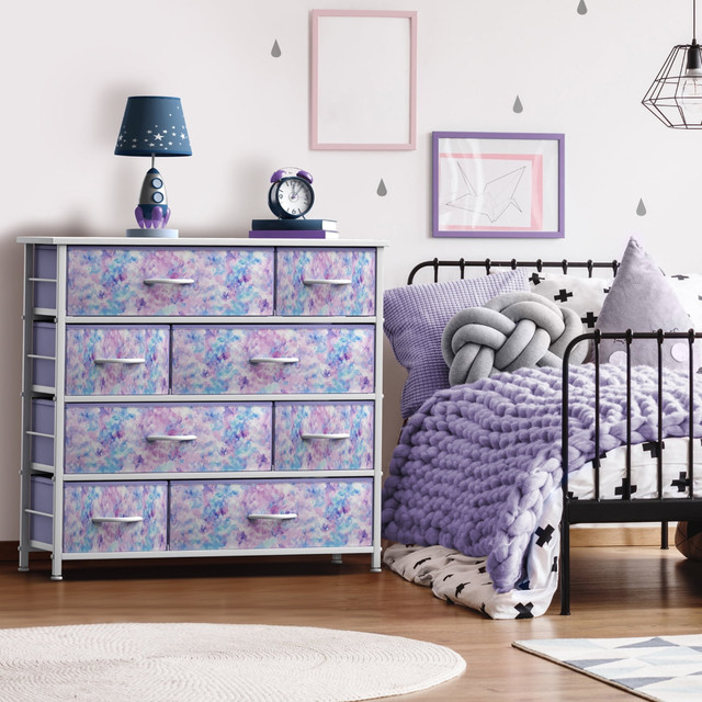 Store Five Drawer Dresser Kid's Storage Cabinet Room Decor Dresser (Pastel Multicolor)