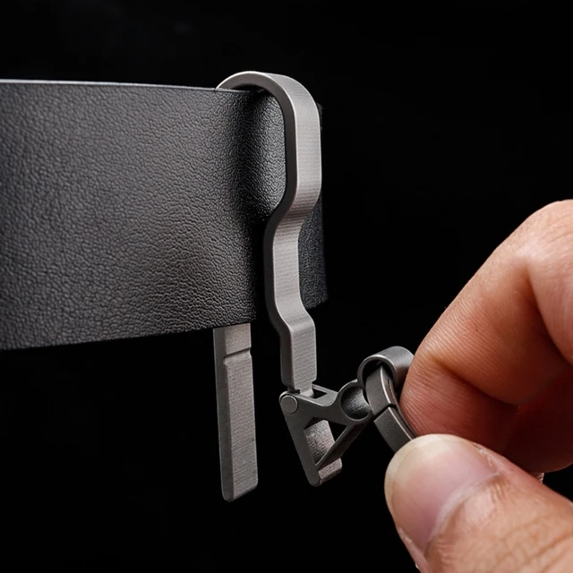 Belt Loop Keychain Clip,Titanium Carabiner Keychain Key Holder with  Detachable Key Ring for Duty Belt,Car Key Chain 69HD - AliExpress