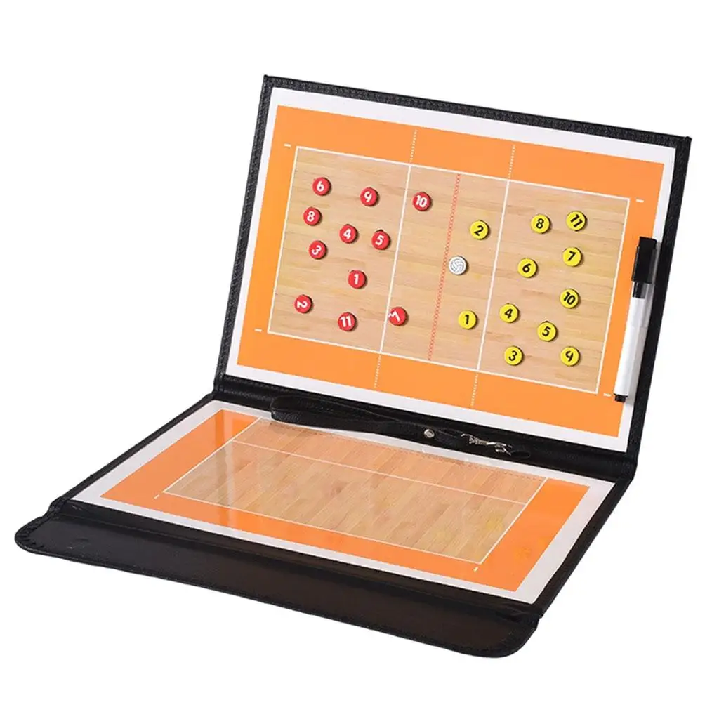 Folding Volleyball Coaching Clipboard w/ Coaches for Accessorty