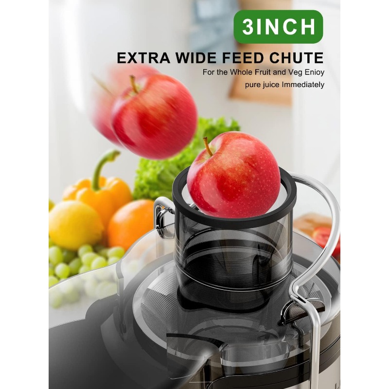 Title 13, Juicer Machine, 500W Juicer with 3” Wide Mouth ...