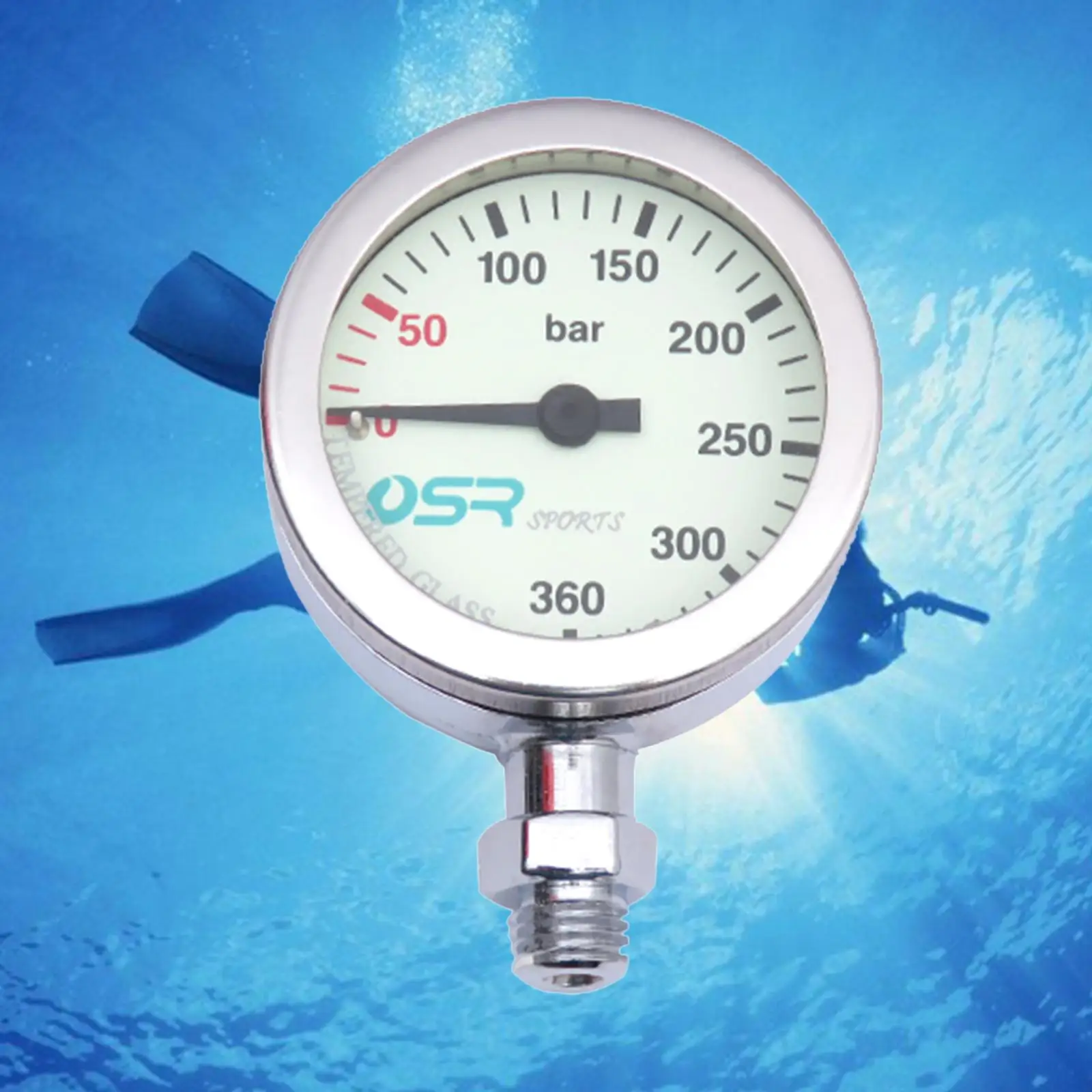 Diving Metal with Luminous Measure Pressure Stainless Pressure