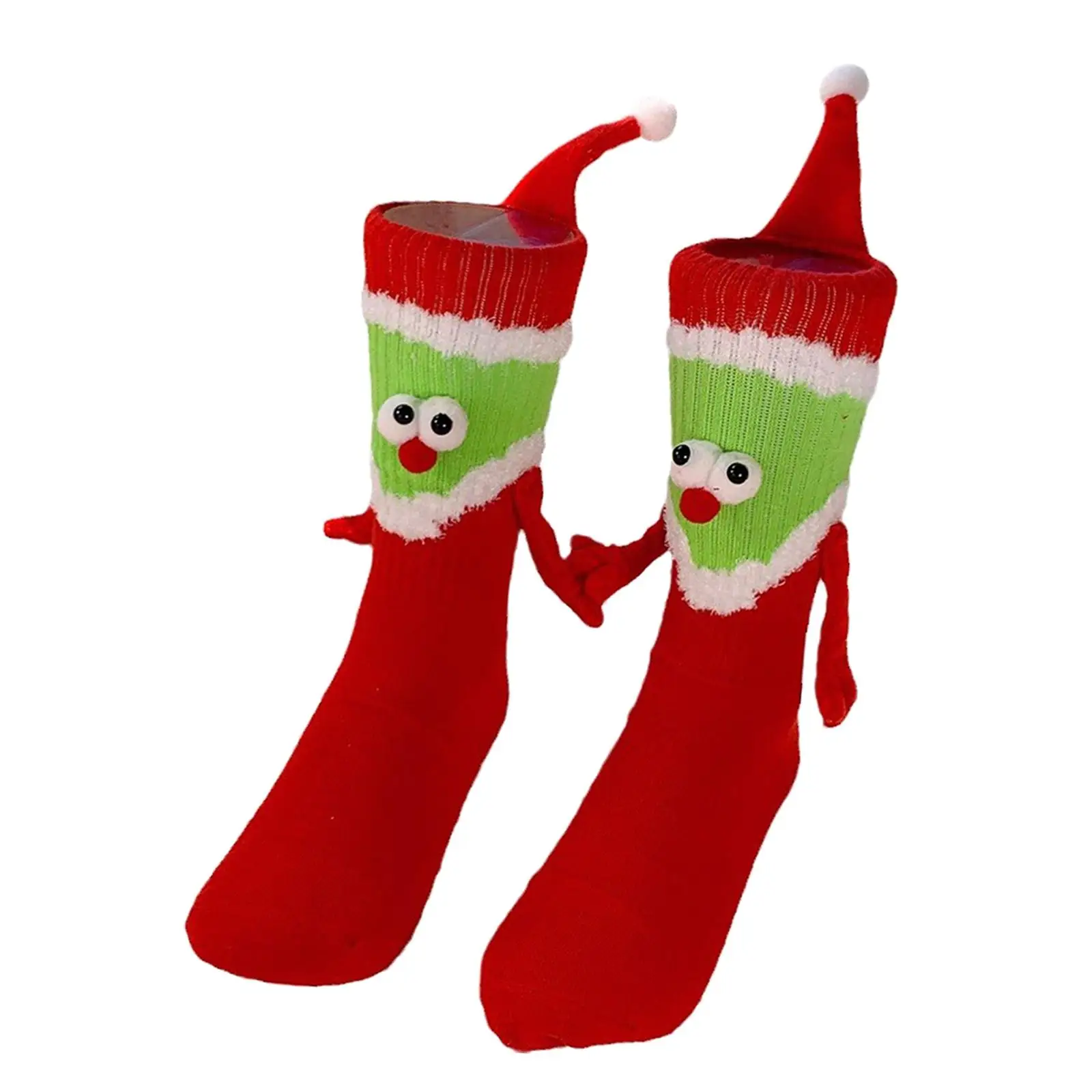 Christmas Hand in Hand Couple Socks Ladies for Running Festivals Holidays