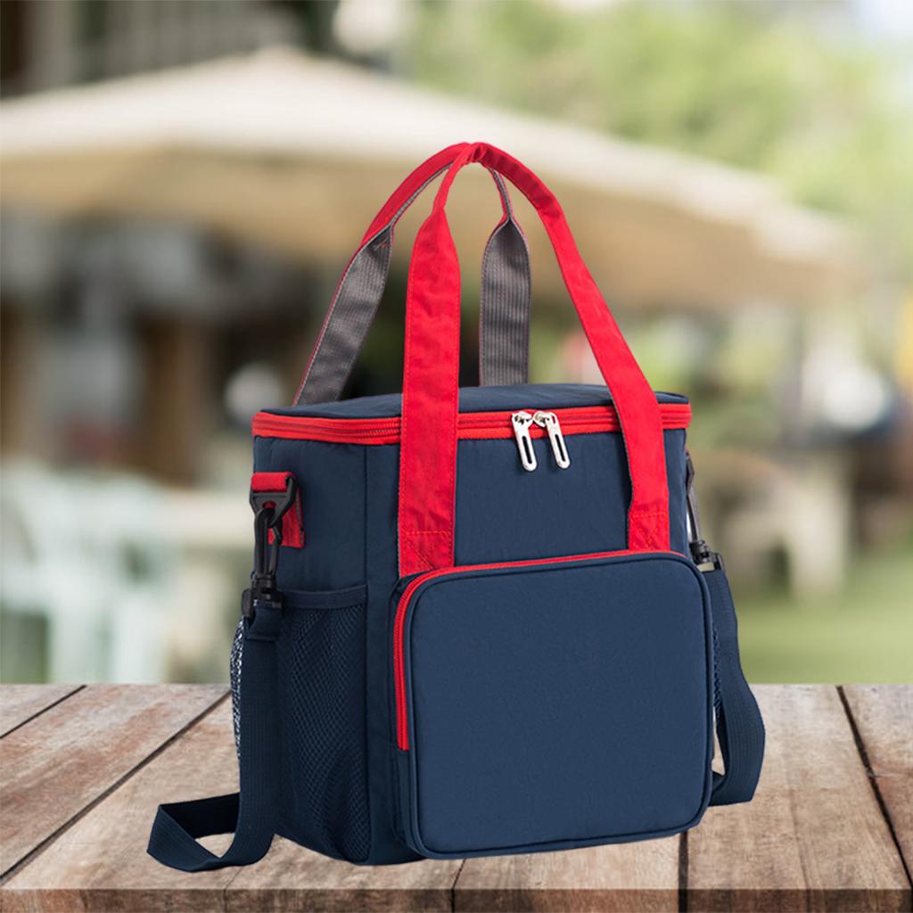 Portable Insulated Lunch Bag Reusable Cold or Hot Food Tote Pouch Insulation Pack with Pockets for Work Picnic Children Large