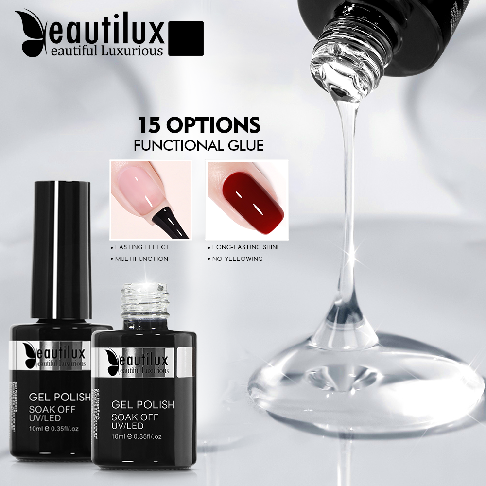 Best of Beautilux Primer Rubber Base Top Coat Velvel Matte Top Coat Nail Art Degisn Clear Blossom Blooming Gel Foil Transfer Gel 10ml Reviews & Tips