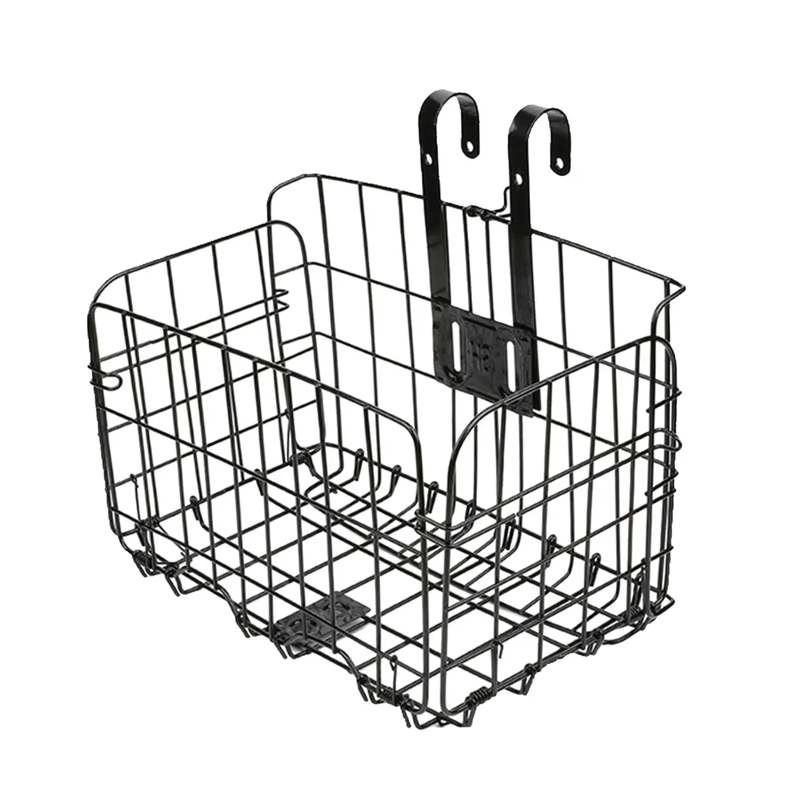 Bicycle Folding Basket Detachable Organizer Universal Wire Mesh Basket for Women`s and Men Scooter Outdoor Road Bike Accessories