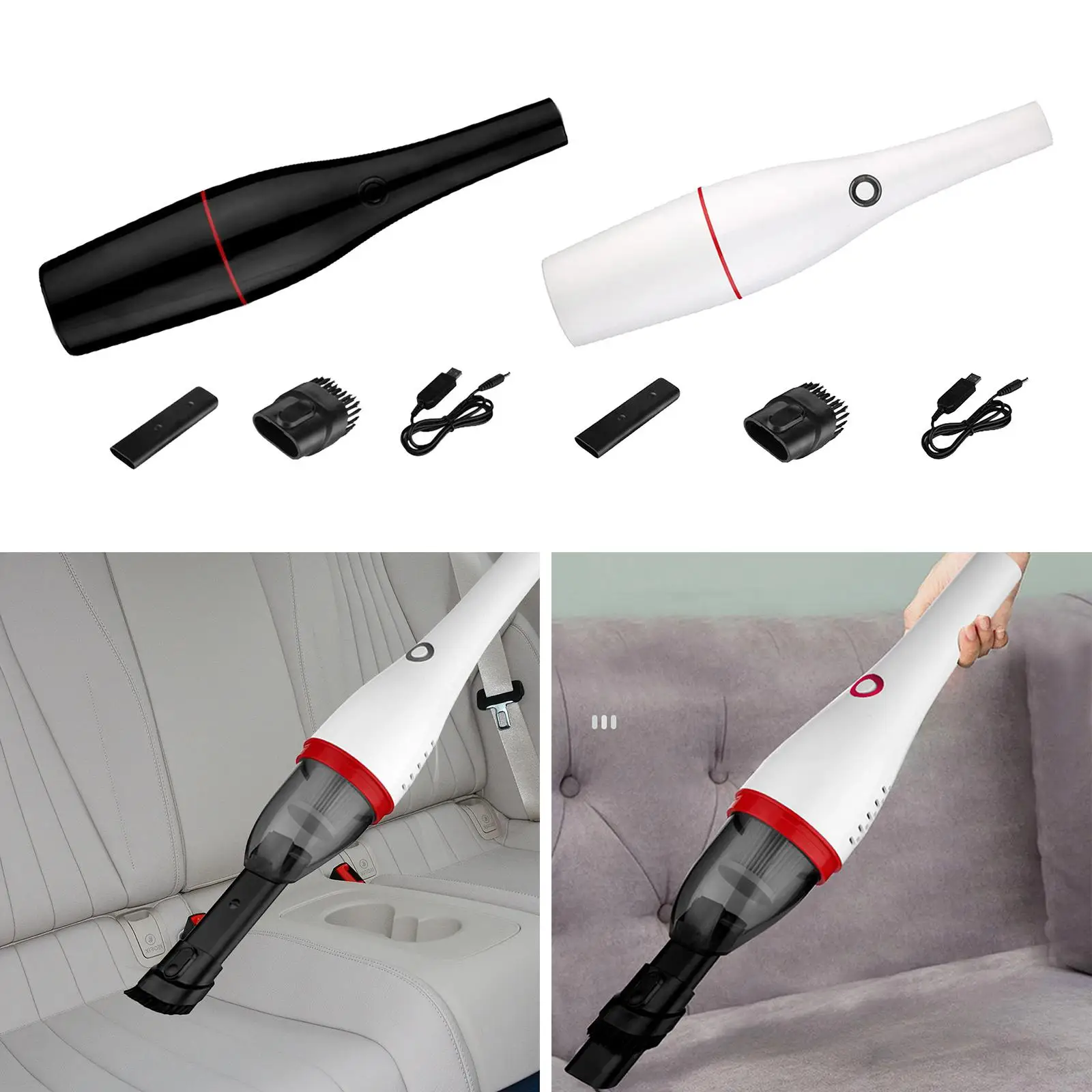 Cordless Car Vacuum Cleaner 6000PA Vacuuming Quick Cleaning