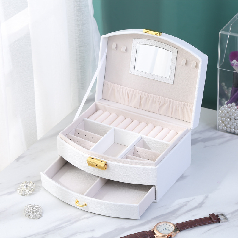 Mirosy Jewelry Box With Drawer Organizes Your Jewelry In Style Suitable For Earring Accessories And Gift Wrapping