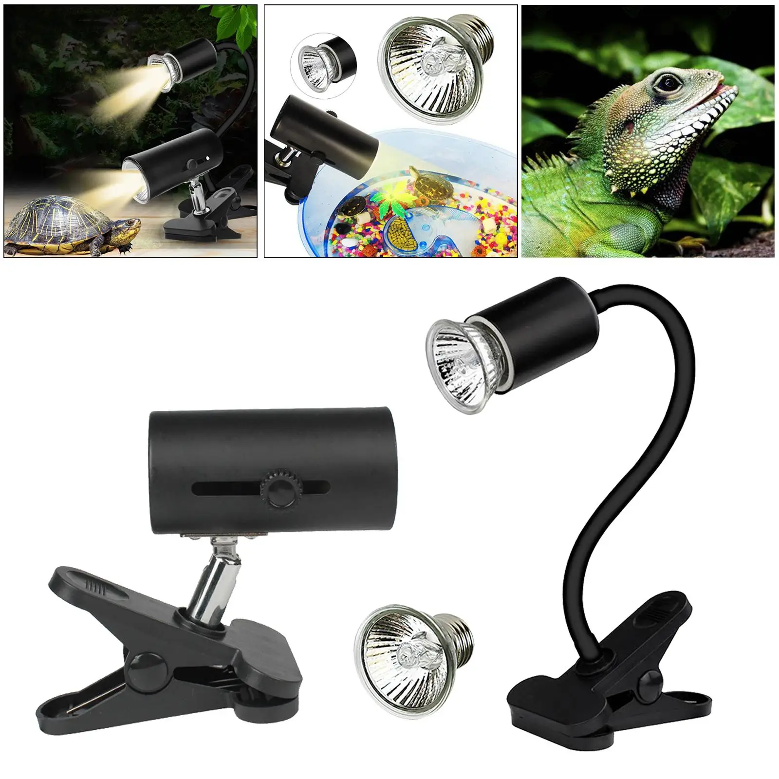 25/50W UVA&UVB adjust temperature lamps turtle reptile heat back pet light tortoise calcium solarium aquarium habitat lighting