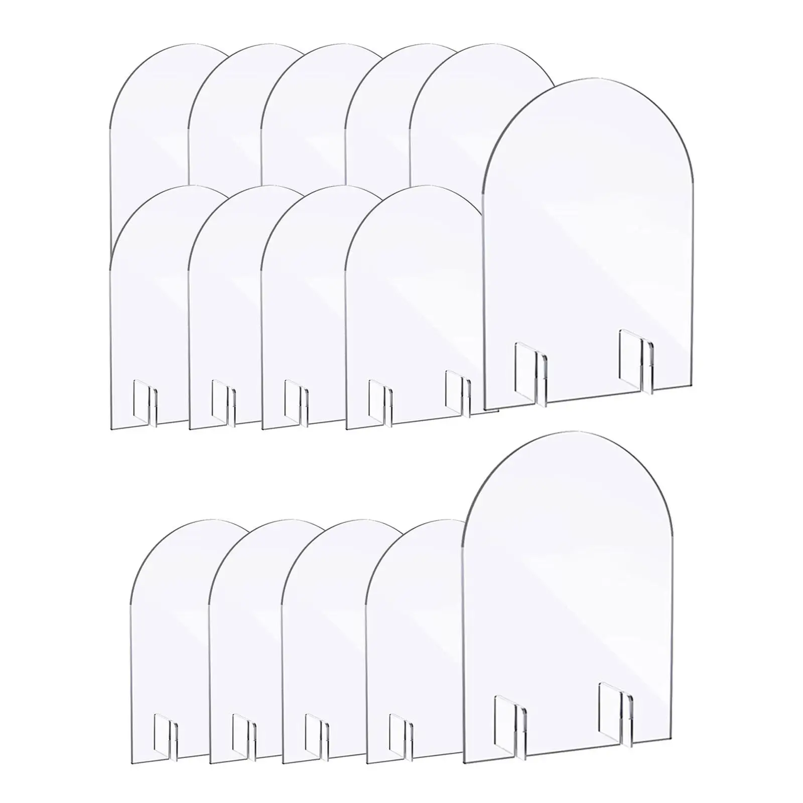 Clear Arch Acrylic Sign with Stand Table Numbers Stand Ornaments DIY Blank Plate