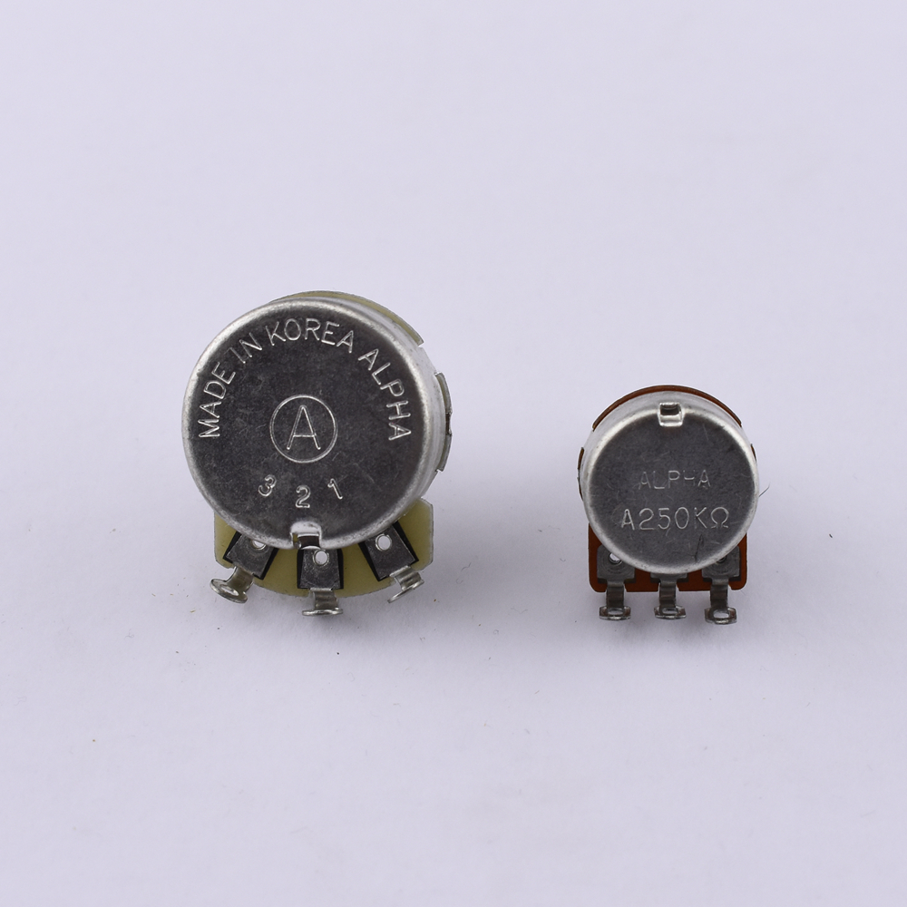 Alpha-Messing-Schaftpotentiometer (POT) für E-Gitarren-Bass – (A250K/B250K/A500K/B500K), hergestellt in Korea – Detail 3