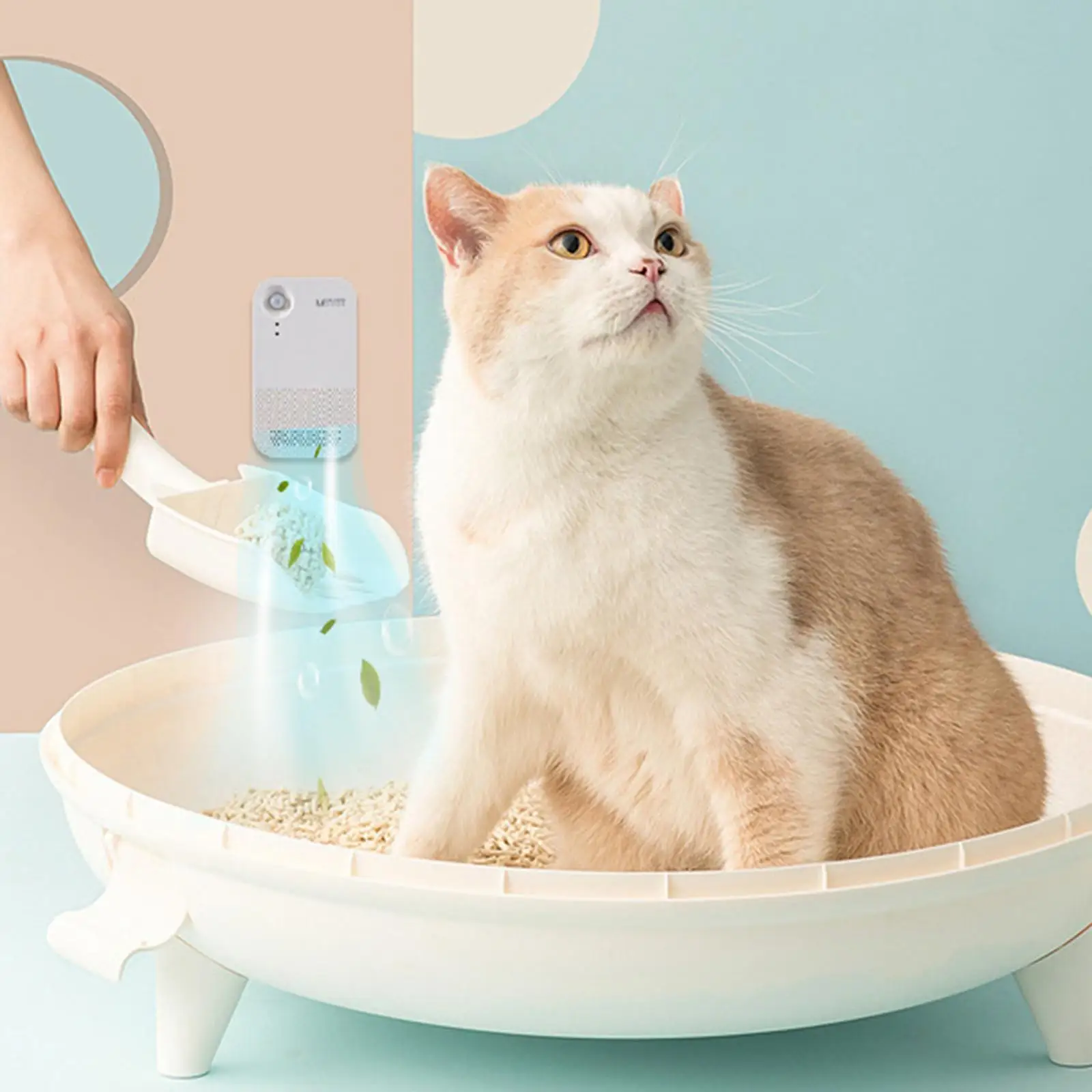 Mini Cat Litter Deodorizer Deodorization Odor and Dust Neutralizer Battery-Powered Smart Odor  Cat Odor  for Pet Room
