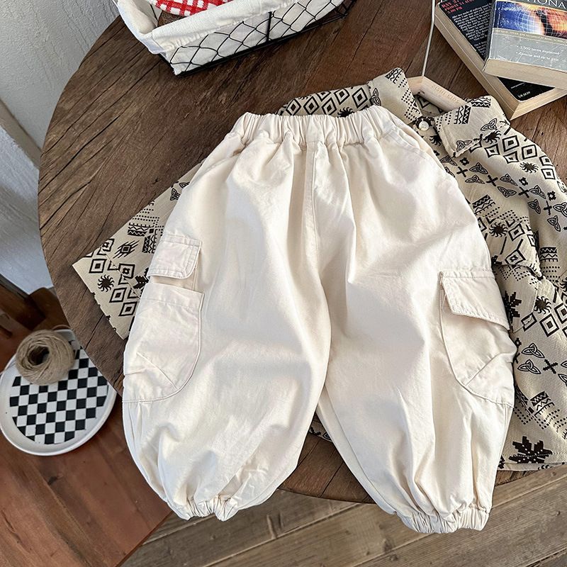 Kinder hosen Overalls Frühling und Sommer 2023 koreanischen Stil lose Jungen und Mädchen Baby Bloomers coole schöne Kinder modische Hosen – Detail 7