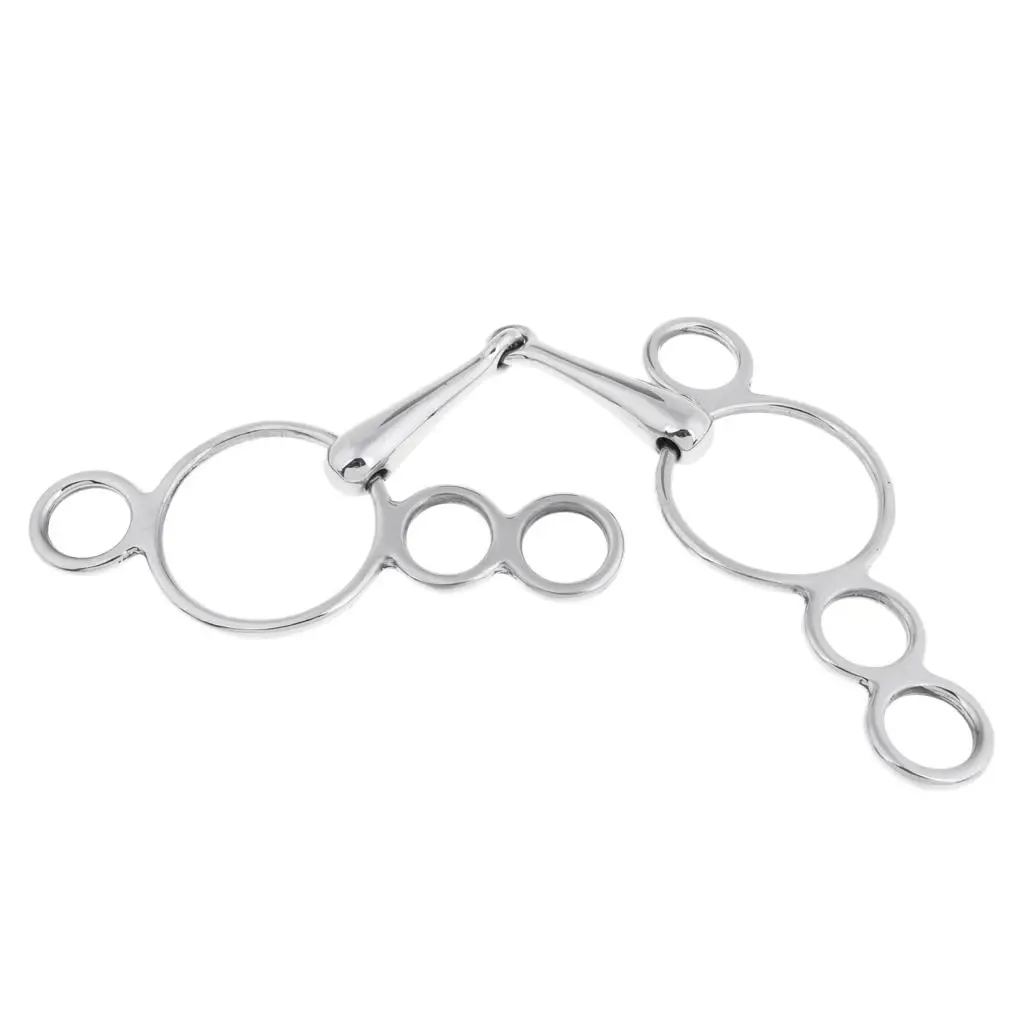 Stainless Steel Gag Bit Horse Tack English Riding Equestrian