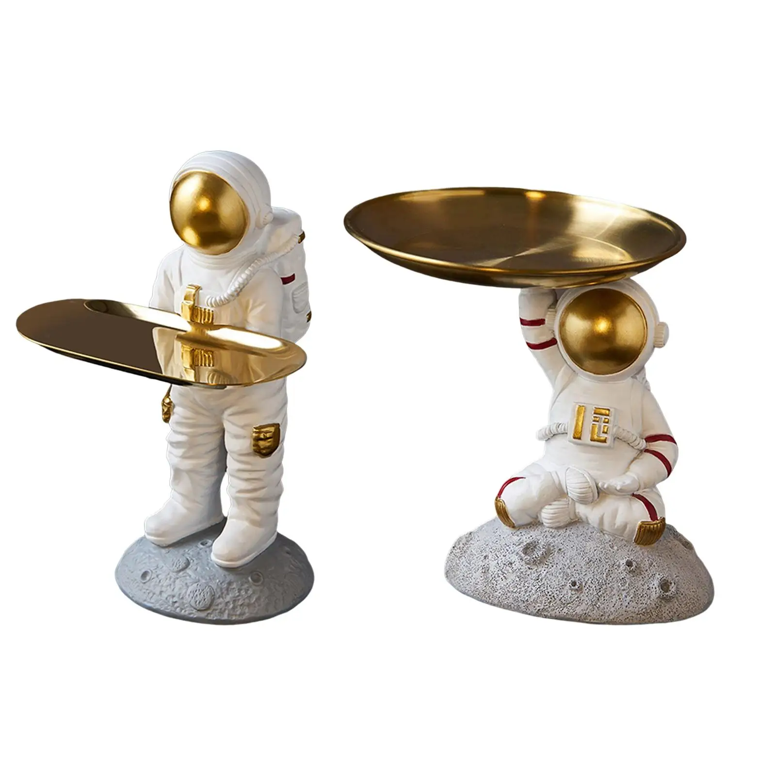 Nordic Resin Astronaut Sculptures Storage Tray Tabletop Bedroom Ornament