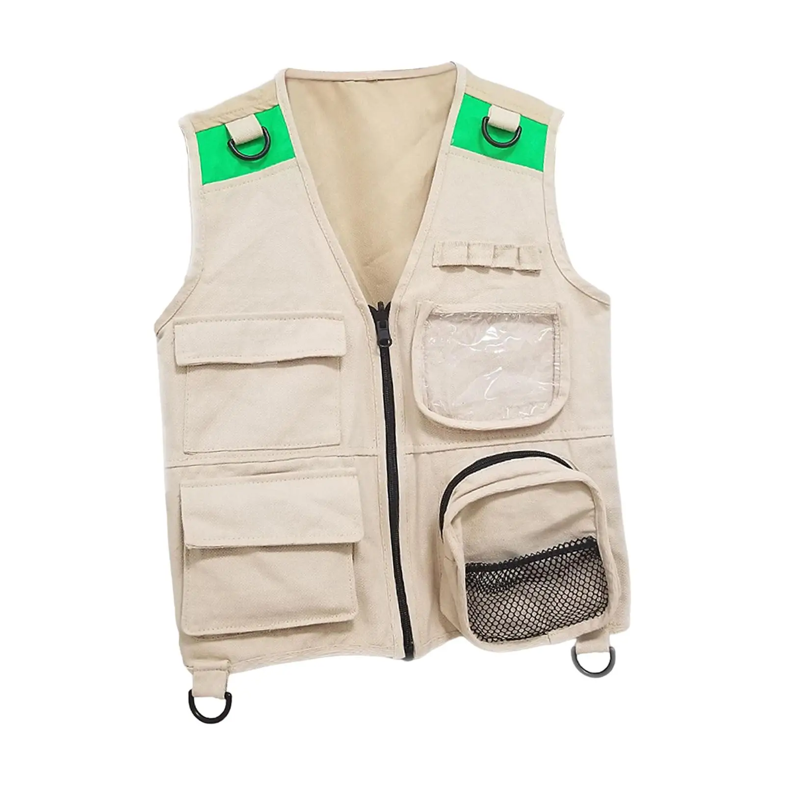 Kids Explorer Costume Vest with 4 Pockets Outdoor Activity for Fishing