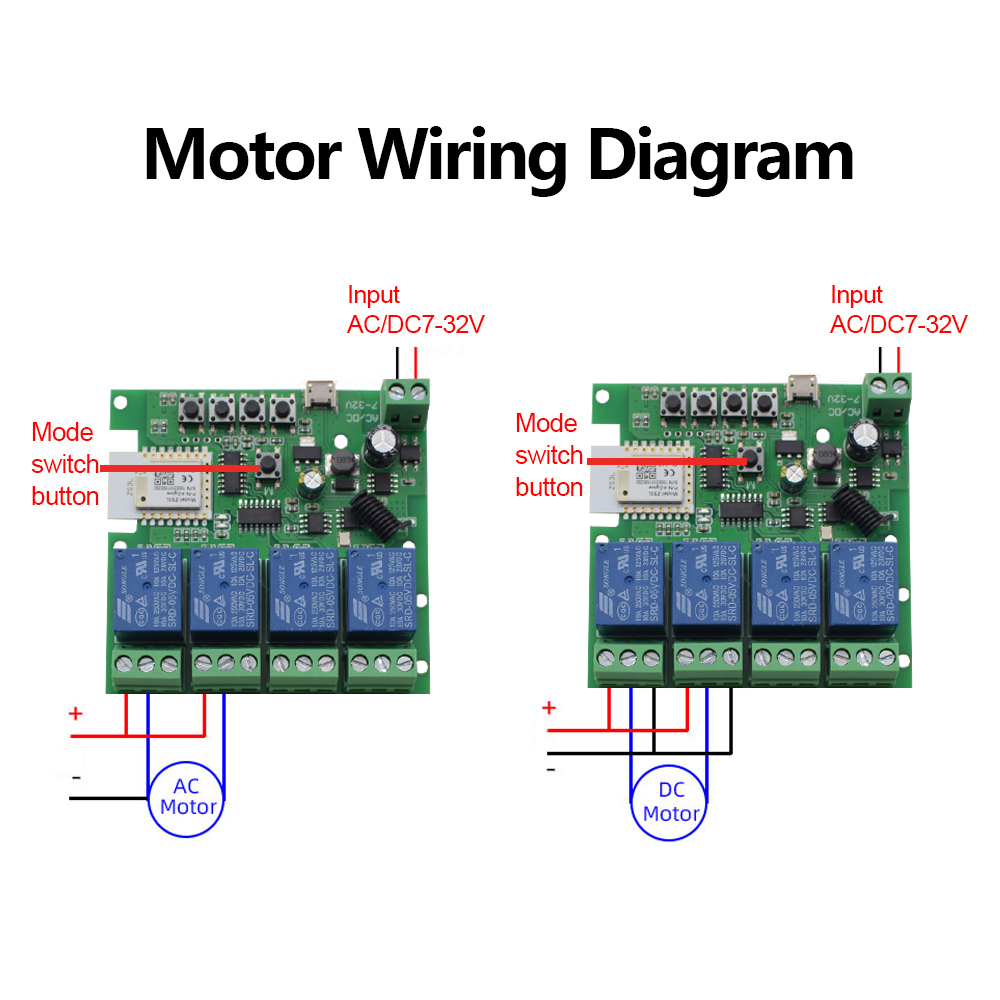 wifi motor 12v 24v 220v controlador disjuntor relé para alexa