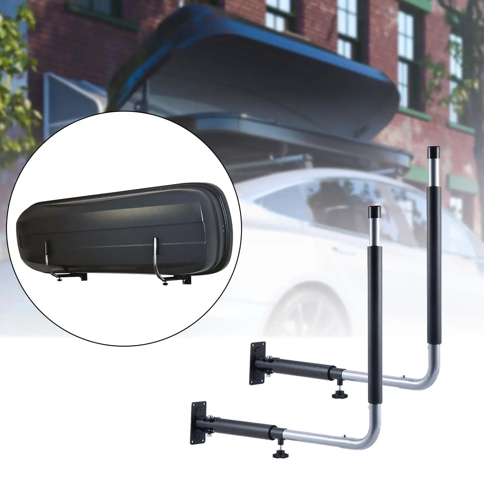 Folding Car Roof Box Wall Mount Rack with Adjustable Arm Kayak Storage Hook for Surfing Board