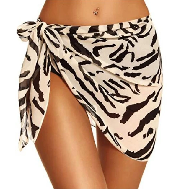 Beach-Sarong-Pareo for Womens Chiffon Semi-Sheer Swimsuit Cover-Ups Side  Tie Short Wrap Skirt for Swimwear Bathing Suit - AliExpress