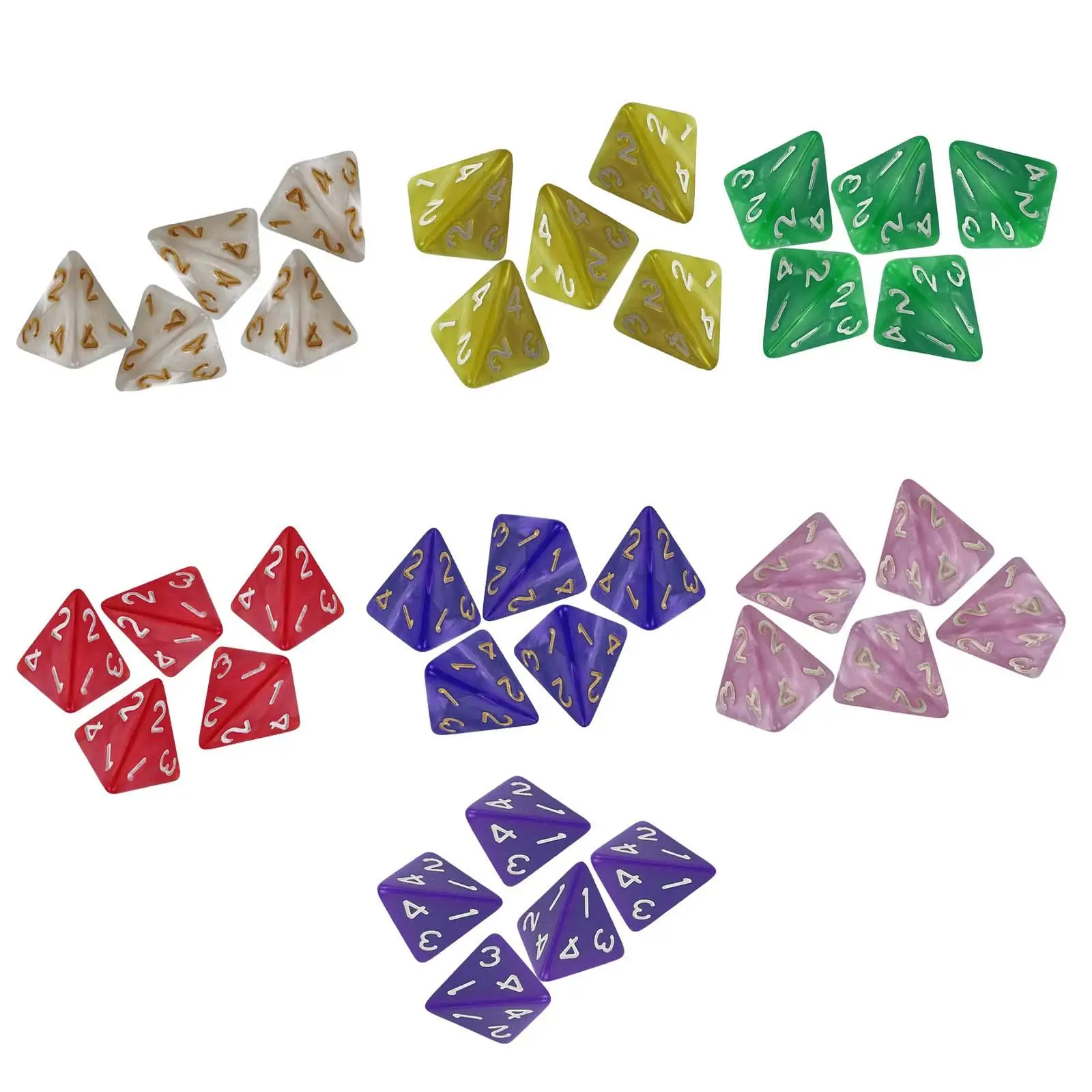 10x Polyhedral Dices Math Teaching Toys Dice Set for Bar Party Card Games