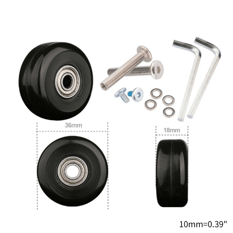 1 pc Universal Koffer Rad wagen Reise flexible Stumm schaltung Gepäck Koffer Schwenk rad Ersatz Reparatur zubehör – Detail 5