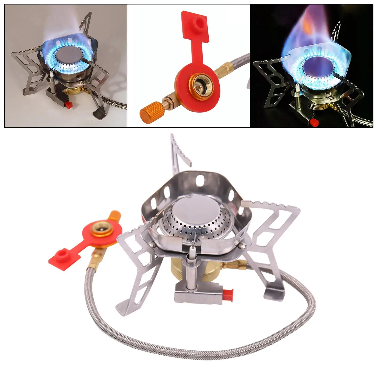 3600W Camping Stove with Storage Case Portable Ultralight Camp Stove Outdoor Stove Burner Windproof for Traveling Hiking Fishing