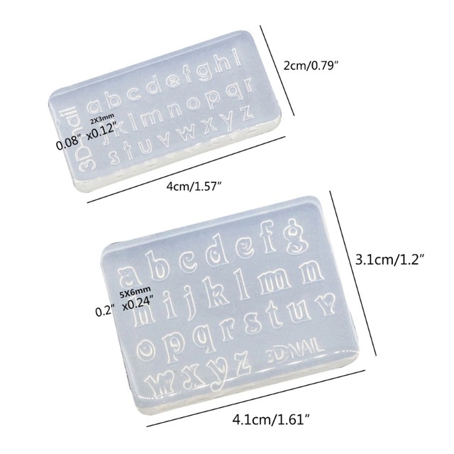 Daily Charme Silicone Nail Art Mold / Lowercase Alphabets