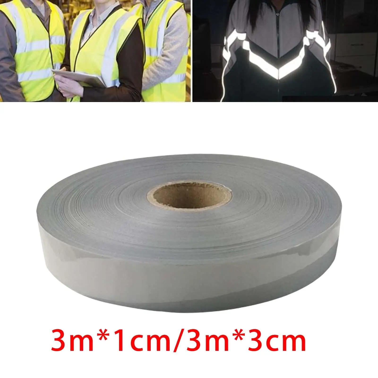 Iron On Reflective Tape Durable DIY Heat Transfer Vinyl Film Reflector Tape Waterproof Fabric for Clothes Pants Outdoor