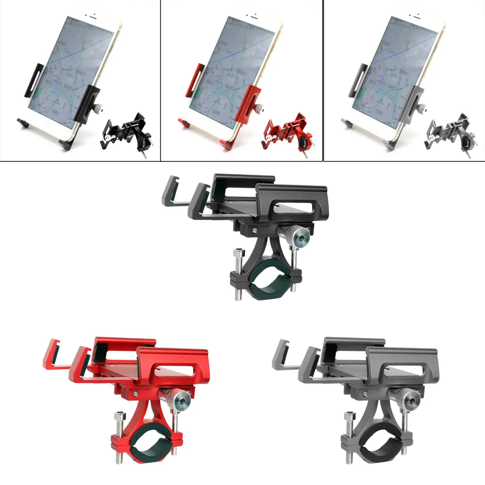 Bike Phone Mount Scooter Motorcycle Phone Mount Aluminum Alloy Bracket Stand