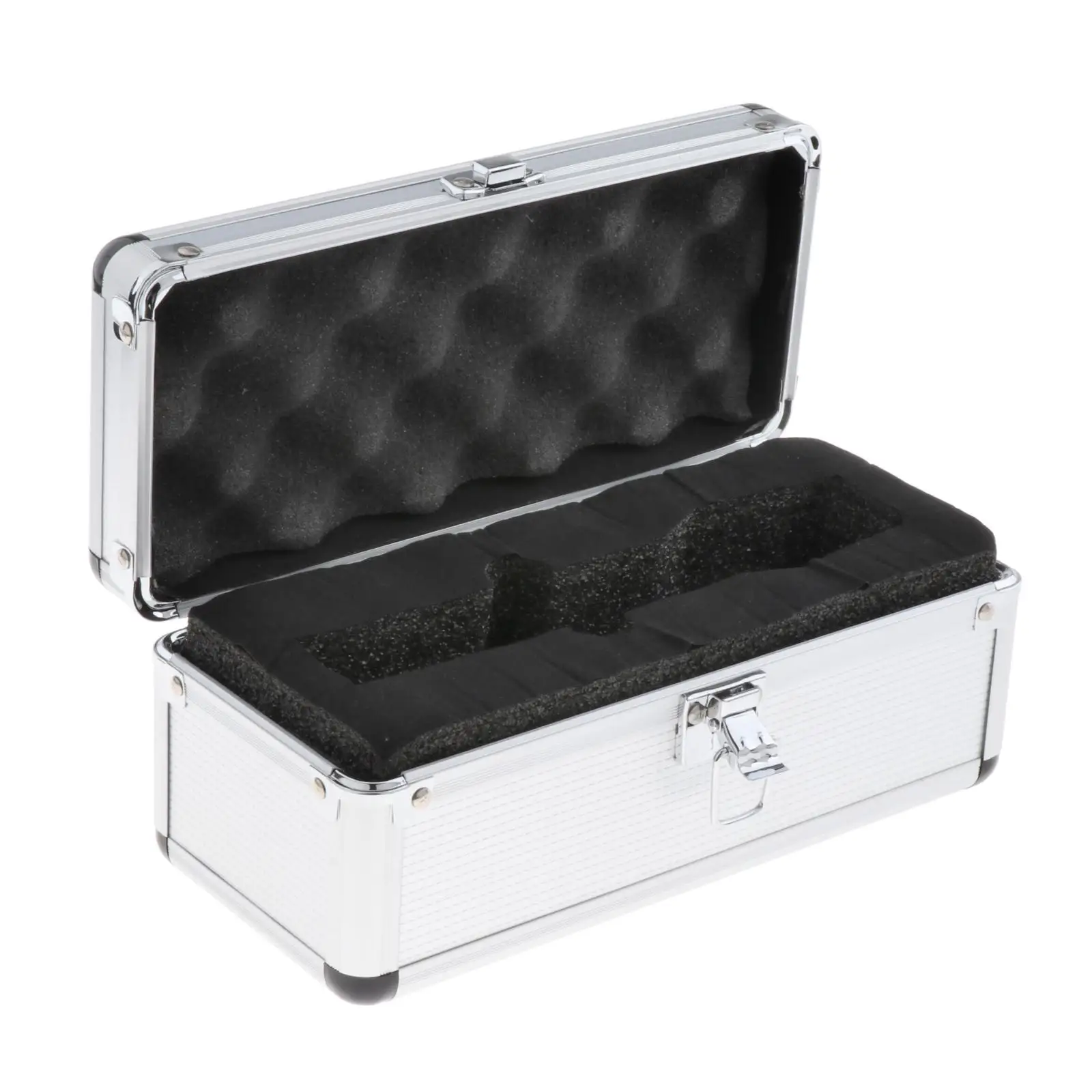 Portable Microphone Storage Case with Sponge Suitcase Mic Foam Case Hard Shell Case Carrying Case