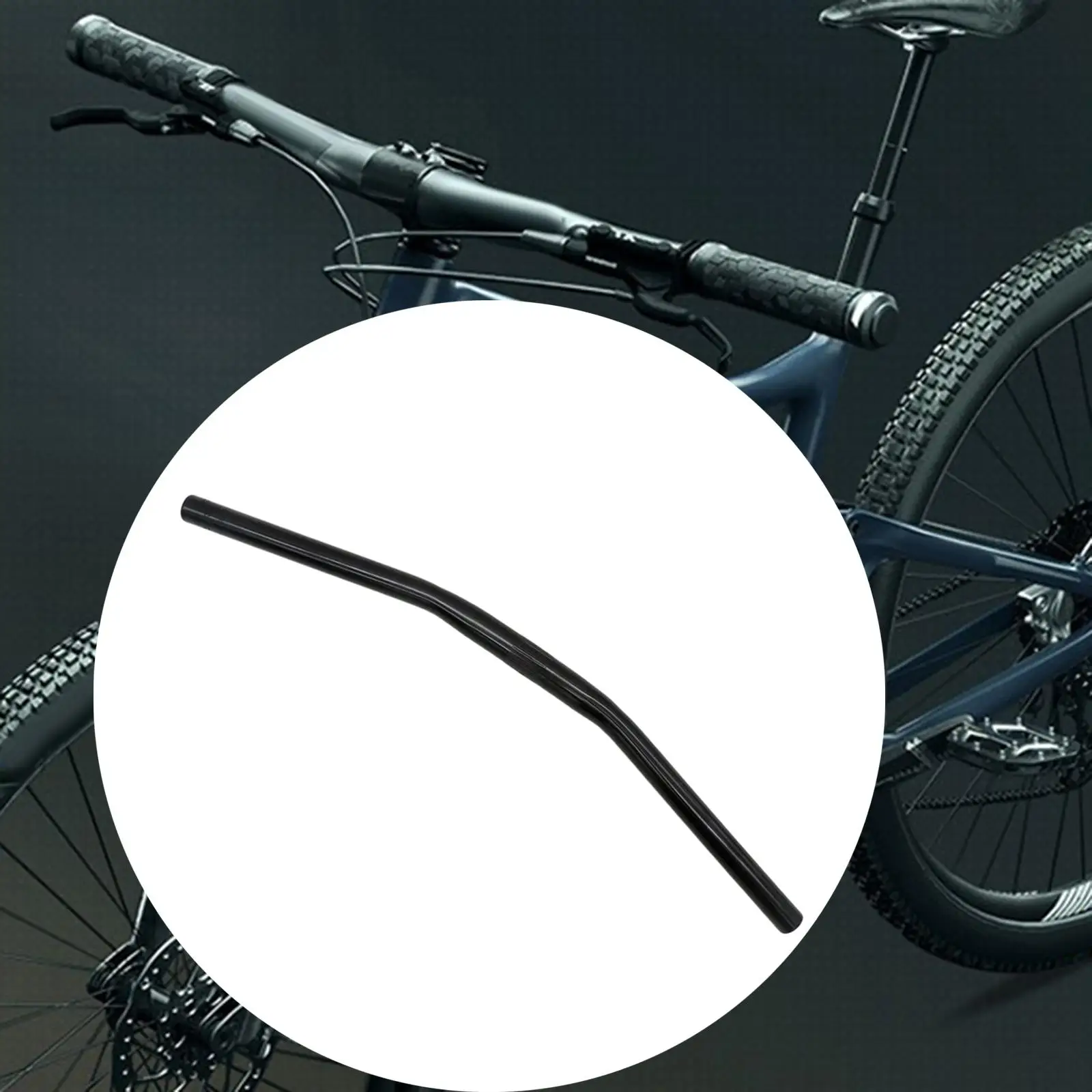 Mountain Bike Handlebar Black Bicycle Riser Bar for Accessories Parts Riding